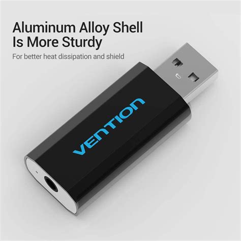 Vention USB External Sound Card CTIA High Audio Reproduction Made