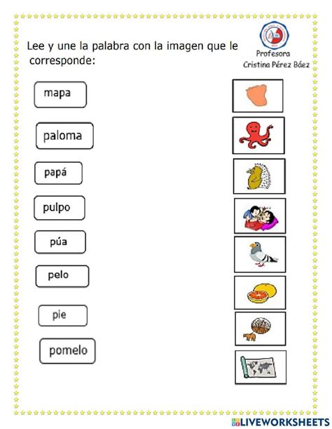 Lectura De Palabras Con Fonema L M P Worksheet Lectura De Palabras