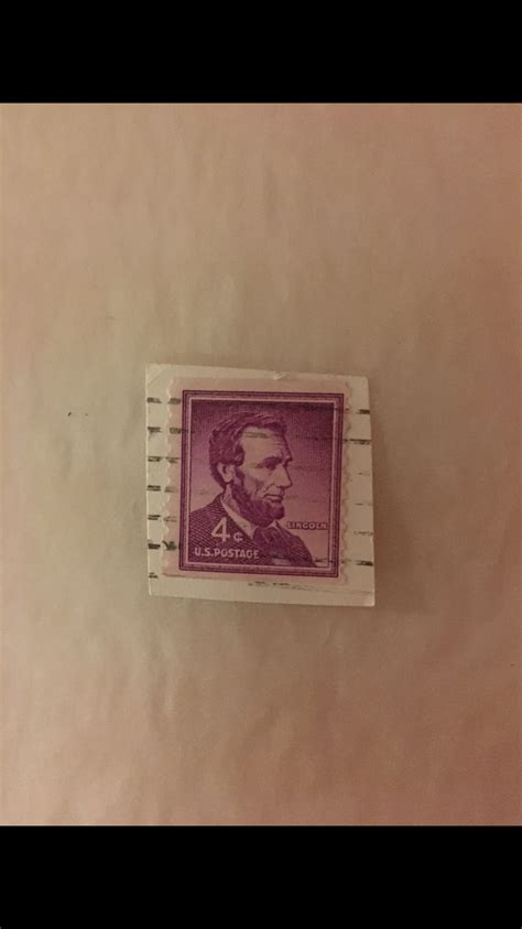 Mavin Abraham Lincoln Cent Stamp Purple Very Rare