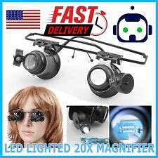 20x Watch Magnifier Jeweler Magnifying Eye Glasses Loupe Lens Repair