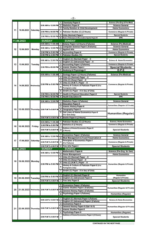 Th Class Date Sheet Karachi Board Th Class Date Sheet