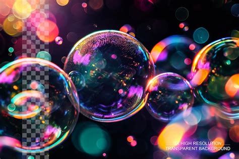 Premium Psd Rainbow Soap Bubbles Vibrant Bubbles Create A Spectrum Of