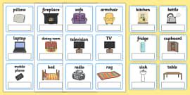 Free Home Word Cards Teacher Made