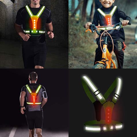 Led Light Hi Vis Reflective Safety Vest Belts Buy Led Vest Flash Light Safety Vest Hi Vis