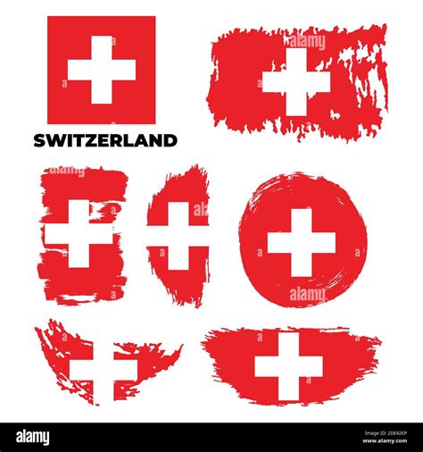 Grunge Switzerland Flags Set Vector Stock Illustration Stock Vector Image And Art Alamy