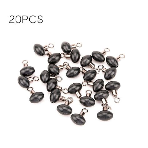 10 20 50 100Pcs Fishing Tackle Zip Rig Slider Pulley Beads Swivel Clip