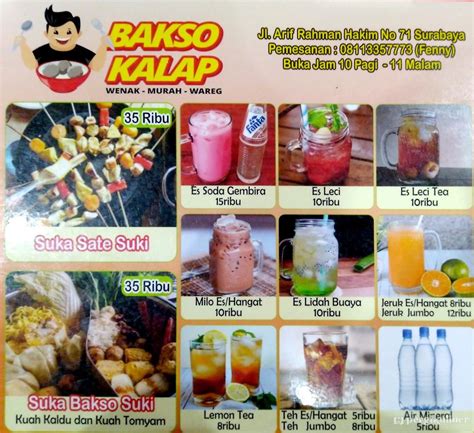 Selalu Diperbarui Menu Bakso Kalap And Ayam Bakar Murah Wareg Sukolilo