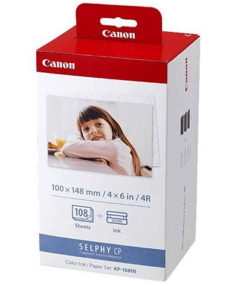 Canon Selphy Cp1300 Portable Wireless Photo Printer Airprint Mopria White With Kp108 Paper