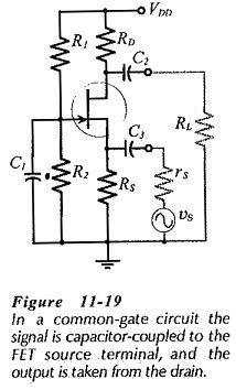 Common Gate Mosfet Amplifier Circuit