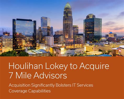 Houlihan Lokey on LinkedIn: Houlihan Lokey to Acquire 7 Mile Advisors ...