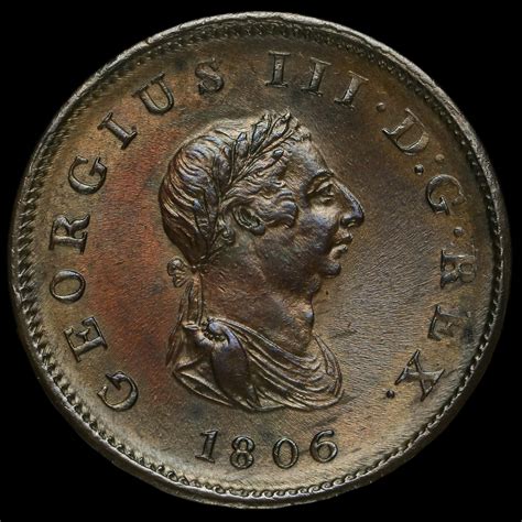 George Iii Early Milled Copper Halfpenny