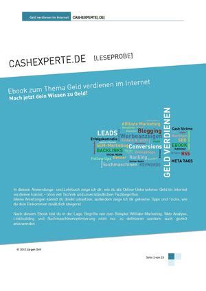 Calam O Gratis Leseprobe Des Ebooks Von Cashexperte