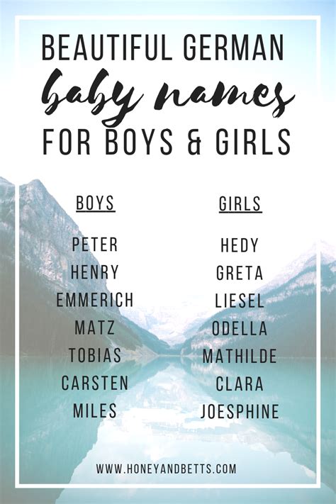 Unique Beautiful German Baby Names For Boys And Girls German Baby