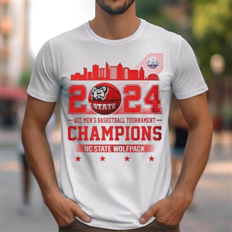 2024 Nc State Wolfpack Champions Acc Mens Basketball Shirt Tigersweat