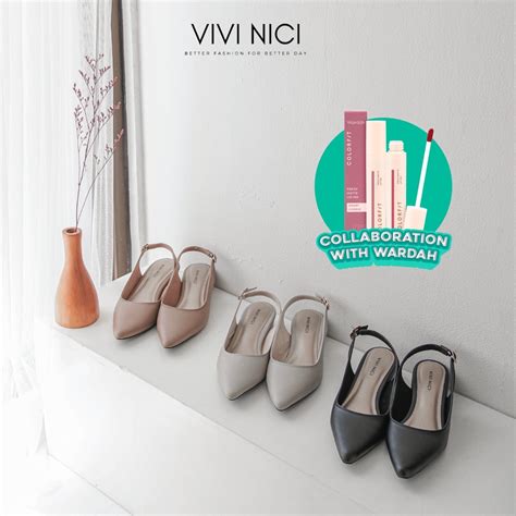 Jual Vivi Nici Celline Sepatu Sandal Mules Hak Cm Shopee Indonesia