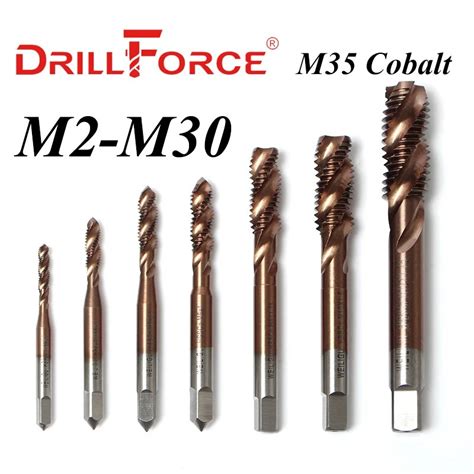 Drillforce Brocas De Taladro De Rosca De Tornillo De Cobalto M Hssco