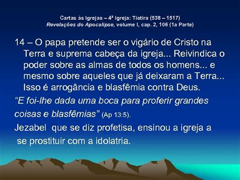 Cartas S Igrejas Igreja Tiatira