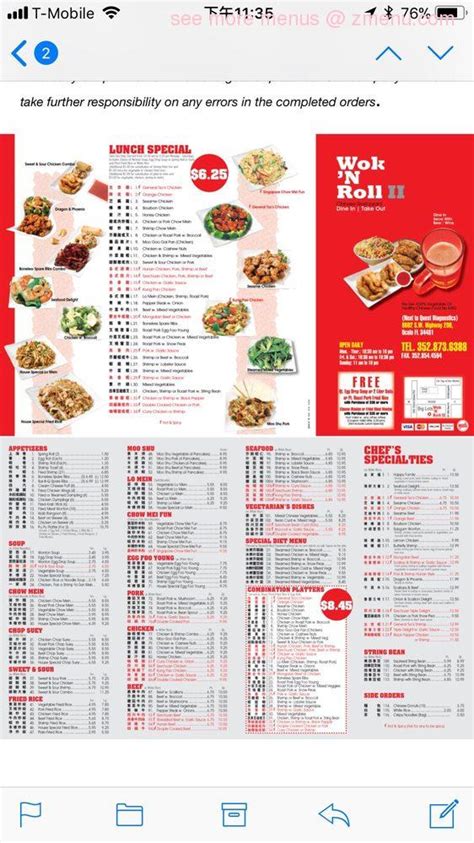 Online Menu Of Wok N Roll Ii Restaurant Ocala Florida 34481 Zmenu