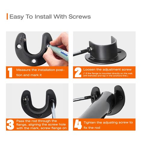 Snapklik Kovosch Pack Stainless Steel Closet Rod Brackets