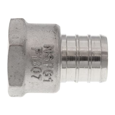 Sspex Fa0705 Boshart Sspex Fa0705 34 Pex X 12 Npt Stainless Steel Female Adapter