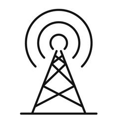 Gsm Tower Icon Outline Style Royalty Free Vector Image