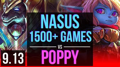 Nasus Vs Poppy Top 19m Mastery Points 1500 Games Kda 609