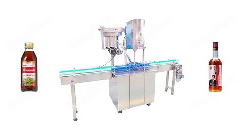 2000bph Sesame Oil Glass Bottle Ropp Aluminium Lid Single Head Capping Machine Youtube