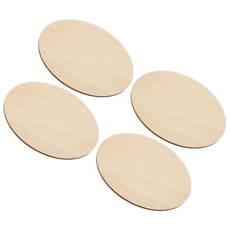 4pcs Wood Circles For Crafts Unfinished Wood Rounds Wooden Cutouts Diy