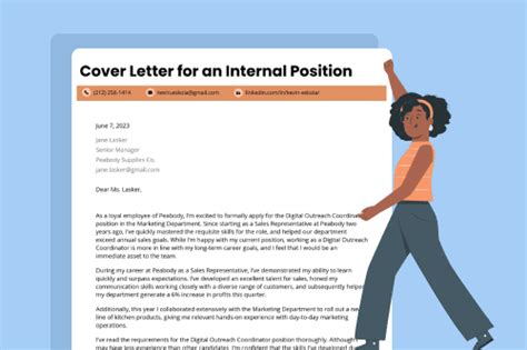 Cover Letter For Internal Position And Promotion Examples