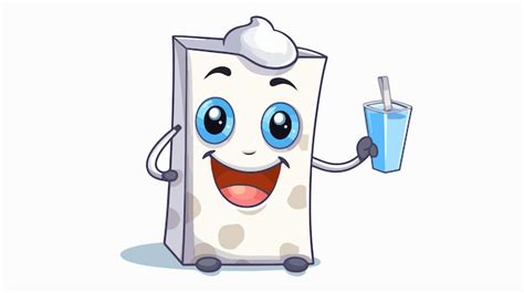 Cartoon Milk Carton Mascot with Pointer Stick | Premium AI-generated vector