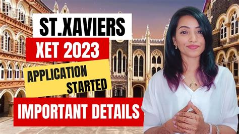 St Xaviers 2023 Entrance Exam Xet Application Started Exam Dates