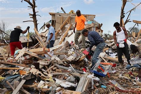 Sorting through the tornado damage