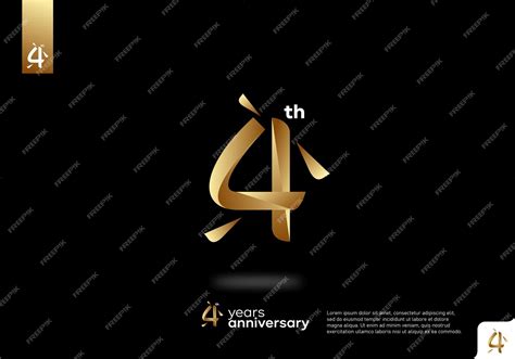 Premium Vector Number 44 Gold Logo Icon Design 44th Birthday Logo