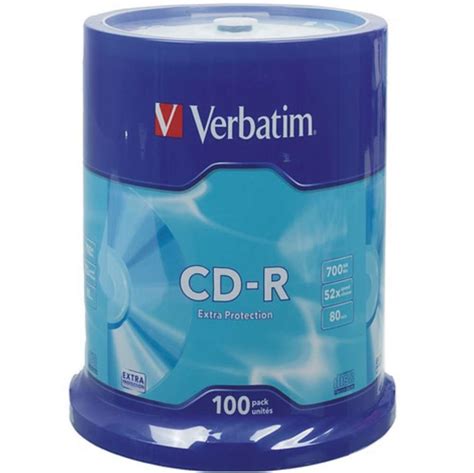 Disco Cd R Verbatim Cd R 700 Mb 100 52x 80 Min Proingsoft