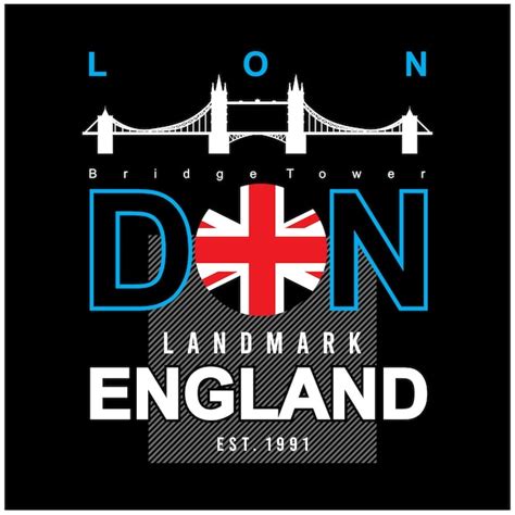 Premium Vector London Typography Design With Premium Bridge