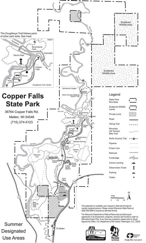 Copper Falls State Park Map