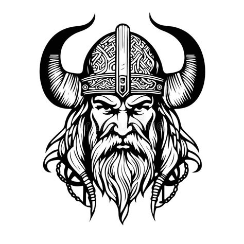 Extraordinary Lovely Vector Art Viking Emblem Symbol Stock Vector