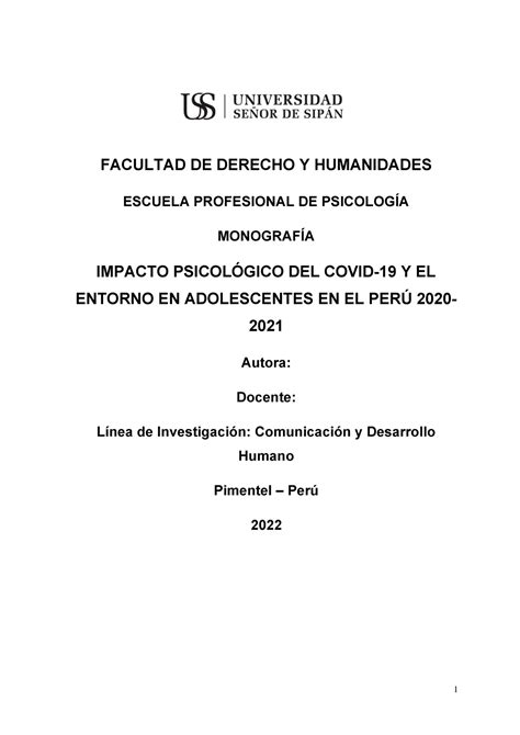 Paf Ii Producto Académico Final Facultad De Derecho Y Humanidades Escuela Profesional De