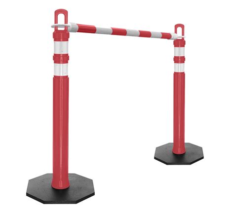 Retractable Delineator Bar Red And White