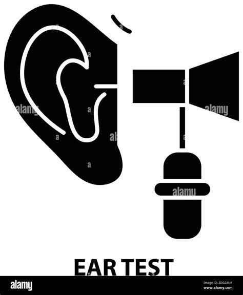 Ear Test Icon Black Vector Sign With Editable Strokes Concept Illustration Stock Vector Image