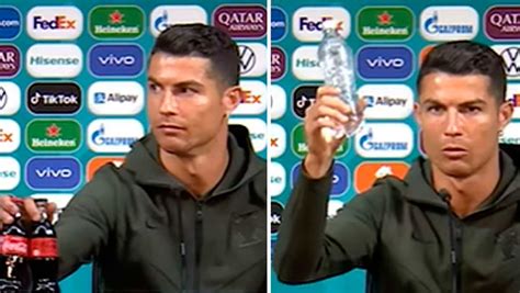 Água Cristiano Ronaldo Viraliza Recusando Coca Cola Ações Da Empresa