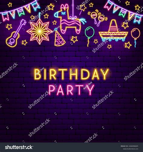 Glowing Neon Fiesta Party Images Stock Photos Vectors Shutterstock