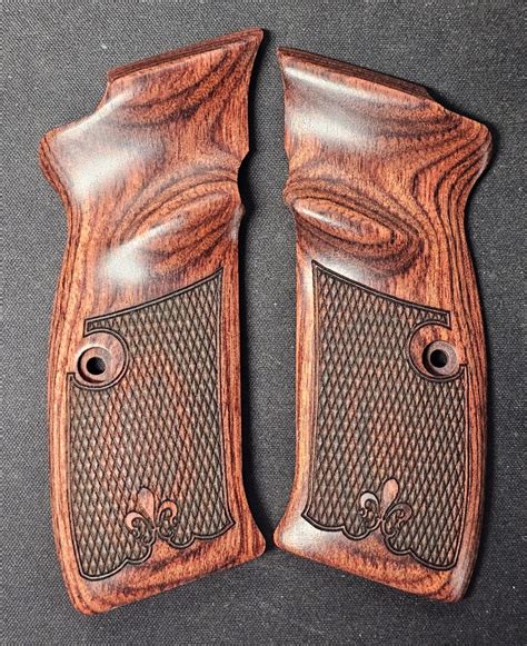 CZ 75 Full Size Ultima Panel Checkered Rosewood