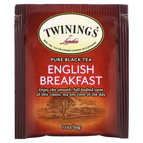 Twinings Thé noir pur English Breakfast 100 sachets de thé 200 g