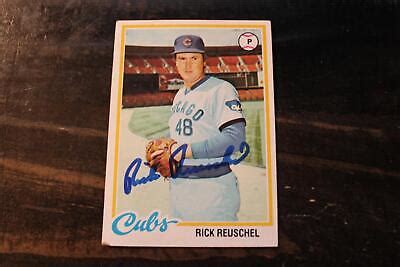 RICK REUSCHEL CHICAGO CUBS AUTOGRAPHED CARD EBay