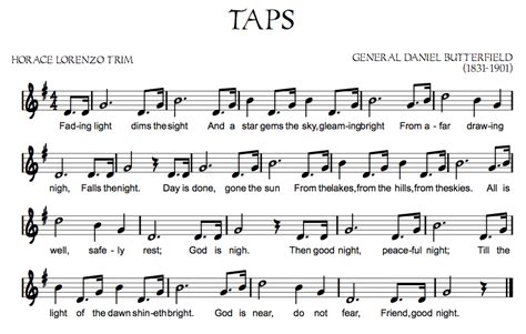 Actual Taps Trumpet Sheet