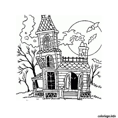 Coloriage Halloween Maison JeColorie