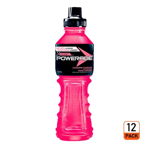 Powerade Strawberry Lemonade Sports Drink 710ml 12 Pack