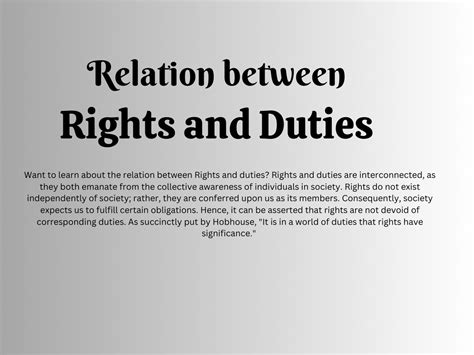 Relation Between Rights And Duties Cometoview