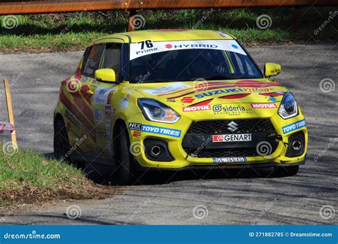 The Suzuki Swift Rally Car During A Speed Test Of The 46th Il Ciocco